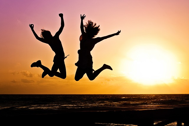 Positivity List image of people jumping for joy